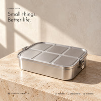 Carbon Tiffin. 1600 ml steel, three sections, leak-proof lid view 9