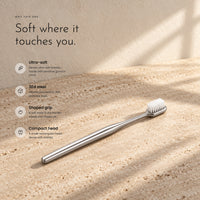 Carbon Toothbrush. Ultra-soft bristles on a 304 steel handle view 3