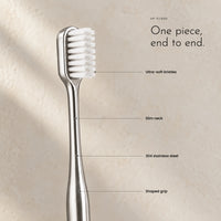 Carbon Toothbrush. Ultra-soft bristles on a 304 steel handle view 4