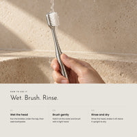 Carbon Toothbrush. Ultra-soft bristles on a 304 steel handle view 6