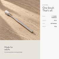 Carbon Toothbrush. Ultra-soft bristles on a 304 steel handle view 9