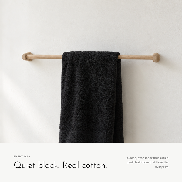 Carbon Towel. Soft, thick cotton that dries fast