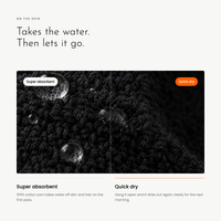 Carbon Towel. Soft, thick cotton that dries fast view 8