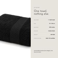 Carbon Towel. Soft, thick cotton that dries fast view 9