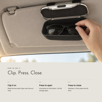Carbon Visor Case. Clips to the sun visor, opens with one press view 6