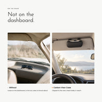 Carbon Visor Case. Clips to the sun visor, opens with one press view 8