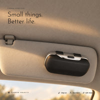 Carbon Visor Case. Clips to the sun visor, opens with one press view 10
