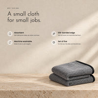 Carbon Wipe. 500 GSM plush microfiber, 20 × 30 cm, set of 5 view 3