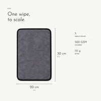Carbon Wipe. 500 GSM plush microfiber, 20 × 30 cm, set of 5 view 5